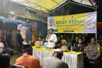 Anggota DPRD Kota Makassar dari Fraksi Golkar, Muhamamd Yulianto Badwi melaksanakan reses kedua masa persidangan kedua tahun 2025 di Jl. Mentimun. (FOTO:ist)