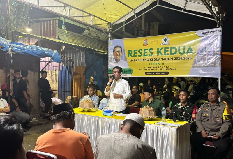 Anggota DPRD Kota Makassar dari Fraksi Golkar, Muhamamd Yulianto Badwi melaksanakan reses kedua masa persidangan kedua tahun 2025 di Jl. Mentimun. (FOTO:ist)
