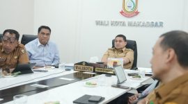 Walikota Makassar, Munafri Arifuddin mengikuti Rapat Dengar Pendapat (RDP) Komisi II DPR-RI secara virtual. (FOTO:HUMAS PEMKOT)