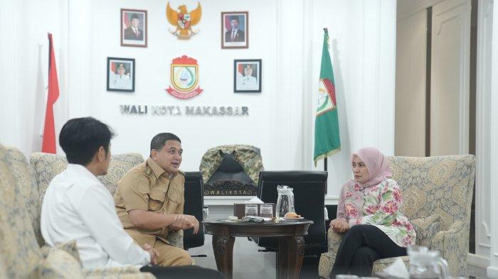 Ketua Fraksi PDIP DPRD Makassar, Andi Suhada Sappaile  bersama Frakasi PDIP bertemu Wali Kota Makassar, Munafri Arifuddin mendukung program yang ada di Pemerintah Kota.(FOTO:ist)