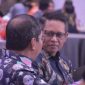 Ketua DPRD Makassar Supratman berbincang dengan Wali Kota Makassar Danny Pomanto di Forum Publik RKPD Tahun 2026.(Foto:ist)
