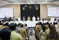 Pimpinan dan Anggota DPRD Makassar Hadiri Rakor Bersama Wali Kota dan Wawali Terpilih di Balai Kota Makassar. (FOTO:ist)