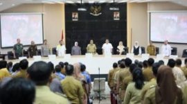 Pimpinan dan Anggota DPRD Makassar Hadiri Rakor Bersama Wali Kota dan Wawali Terpilih di Balai Kota Makassar. (FOTO:ist)