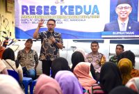 Ketua DPRD Kota Makassar, Supratman melaksanakan reses kedua masa persidangan kedua tahun 2025 di Bitowa. (FOTO:ist)