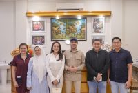 Wali Kota Makassar, Munafri Arifuddin, menerima kunjungan Wakil Menteri Kebudayaan Republik Indonesia, Giring Ganesha. (FOTO:HUMAS PEMKOT)
