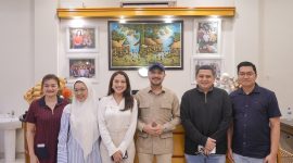 Wali Kota Makassar, Munafri Arifuddin, menerima kunjungan Wakil Menteri Kebudayaan Republik Indonesia, Giring Ganesha. (FOTO:HUMAS PEMKOT)