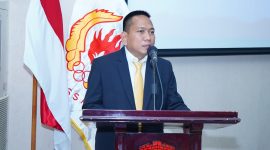 Ketua KONI Makassar yang baru terpilih, Ismail, tampil di Kompas TV Makassar siang ini untuk memaparkan arah kebijakan dan langkah strategis KONI ke depan. (Foto:Ist)