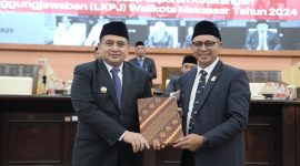 Dewan Perwakilan Rakyat Daerah (DPRD) Kota Makassar menggelar Rapat Paripurna dalam rangka penyampaian rekomendasi terhadap Laporan Keterangan Pertanggungjawaban (LKPJ) Wali Kota Makassar Tahun 2024, pada Senin (27/5/2025).(FOTO:HUMAS DPRD)