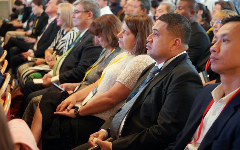 Walikota Makassar, Munafri Arifuddin, turut serta dalam forum internasional bertajuk SMU City Dialogues yang digelar di Vienna City Hall pada 2 Juli 2025. (FOTO : HUMAS PEMKOT)