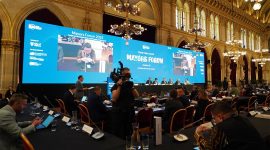 Walikota Makassar, Munafri Arifuddin, menutup partisipasinya dalam World Cities Summit Mayors Forum 2025 yang berlangsung di Vienna, Austria.(FOTO:HUMAS PEMKOT)