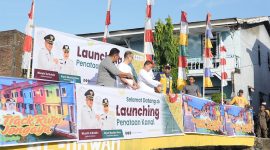 Wali Kota Makassar, Munafri Arifuddin, secara resmi memimpin kegiatan launching penataan Kanal Jongaya pada Jumat, 18 Juli 2025.(FOTO:HUMAS PEMKOT)