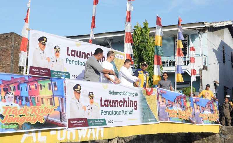 Wali Kota Makassar, Munafri Arifuddin, secara resmi memimpin kegiatan launching penataan Kanal Jongaya pada Jumat, 18 Juli 2025.(FOTO:HUMAS PEMKOT)