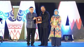 Wali Kota Makassar, Munafri Arifuddin, menyampaikan rasa bangganya atas terpilihnya Kota Makassar sebagai tuan rumah Rapat Kerja Nasional (Rakernas) Partai NasDem.