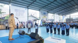 Wali Kota Makassar, Munafri Arifuddin, menyampaikan selamat ulang tahun ke-101 kepada Perusahaan Daerah Air Minum (PDAM) Makassar. (FOTO:HUMAS PEMKOT)