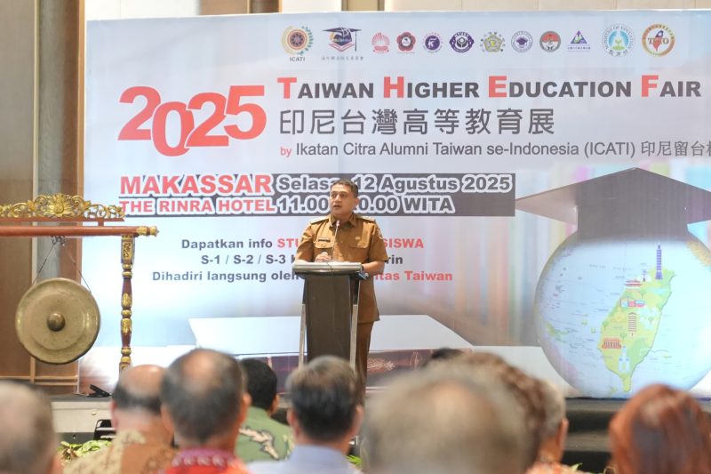 Makassar resmi menjadi salah satu dari lima kota besar di Indonesia yang dipercaya menjadi tuan rumah Taiwan Higher Education Fair Indonesia (THEFI) 2025 pada Selasa (12/08) di Hotel The Rinra. (FOTO:HUMAS PEMKOT)