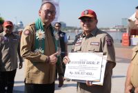 Walikota Makassar, Munafri Arifuddin, bersama Sekretaris Jenderal Kementerian Sosial RI, Robben Rico, meresmikan pembentukan Kampung Siaga Bencana (KSB) di Kota Makassar, Minggu (21/09/2025).(FOTO:HUMAS PEMKOT)
