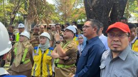 Direktur Jenderal Cipta Karya Kementerian Pekerjaan Umum, Dewi Chomistriana, melakukan peninjauan langsung di DPRD Kota Makassar pada Selasa (16/9/2025).(FOTO:REDAKSI)