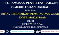 Jufri Pabe Akan Gelar Pengawasan Pemerintahan Daerah Bersama Dinas Pendidikan, Pemuda dan Olahraga